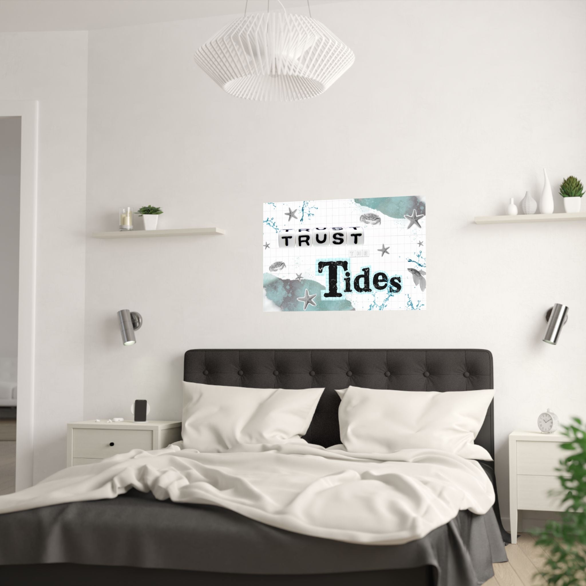 TRUST THE TIDES Digital Art Print for Motivation & Manifestation
